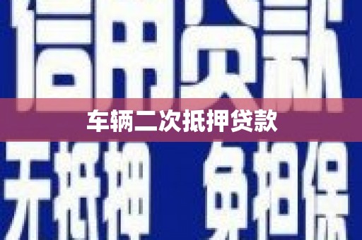 肃南车辆二次抵押贷款