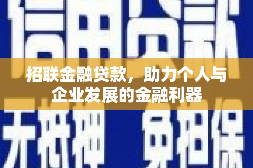 肃南招联金融贷款，助力个人与企业发展的金融利器