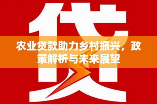 肃南农业贷款助力乡村振兴，政策解析与未来展望