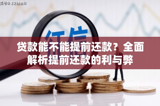 肃南贷款能不能提前还款？全面解析提前还款的利与弊