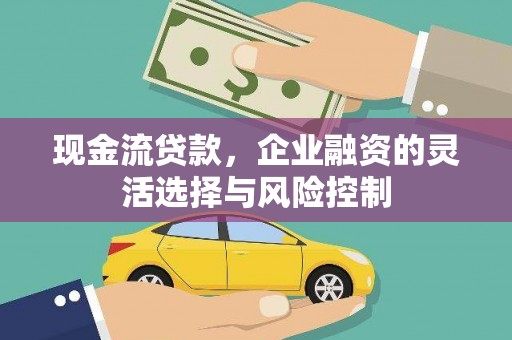 肃南现金流贷款，企业融资的灵活选择与风险控制