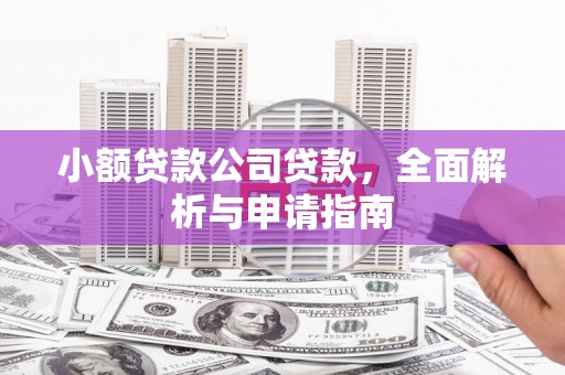 肃南小额贷款公司贷款，全面解析与申请指南