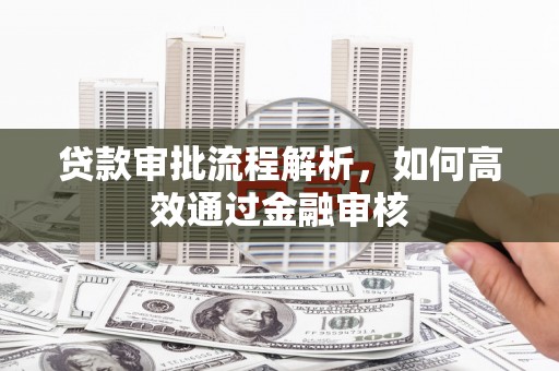 肃南贷款审批流程解析，如何高效通过金融审核