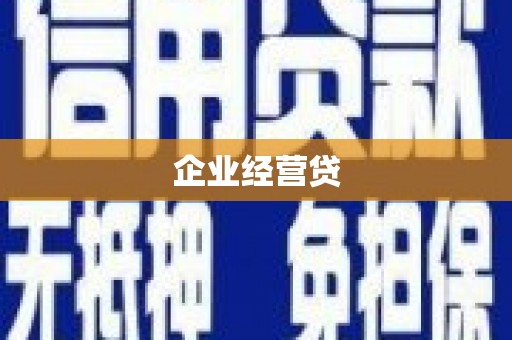 肃南企业经营贷
