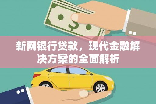 肃南新网银行贷款，现代金融解决方案的全面解析
