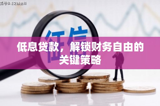 肃南低息贷款，解锁财务自由的关键策略