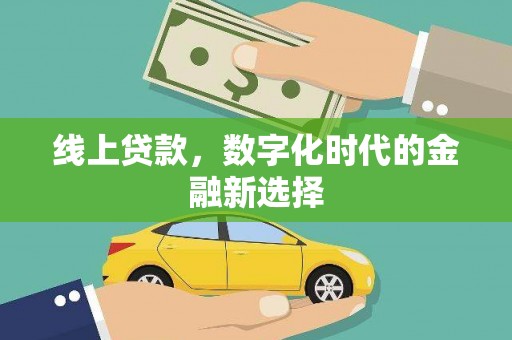 肃南线上贷款，数字化时代的金融新选择