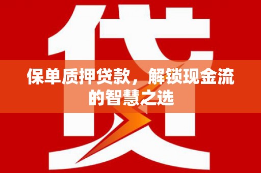 肃南保单质押贷款，解锁现金流的智慧之选