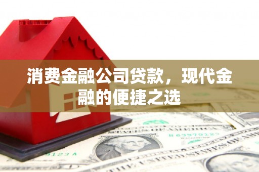 肃南消费金融公司贷款，现代金融的便捷之选