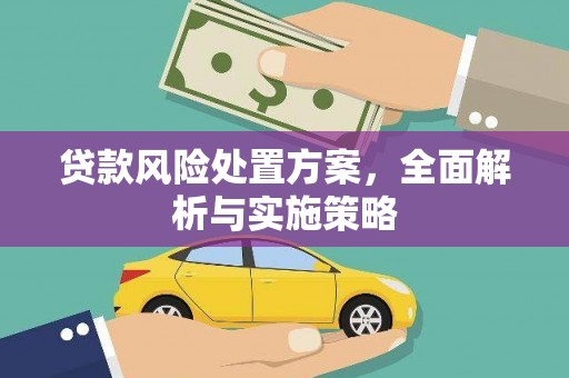 肃南贷款风险处置方案，全面解析与实施策略